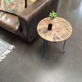 Industrial pedestal table
