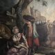 Oil on canvas stretched over a panel "pastoral scene"