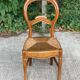Louis Philippe solid wood and straw office chair