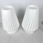 Vintage set of two postmodern Murano glass table lamps from 70s