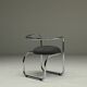 Set of 2 chrome side chairs, 1970s Italy.