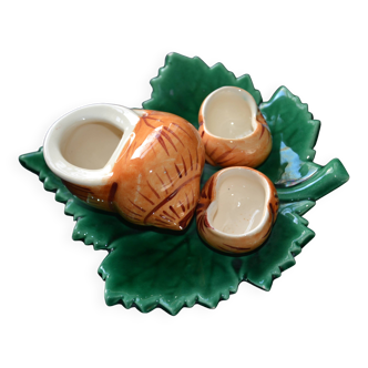 Salt and pepper shakers, mustard and barbotine Roger Colas
