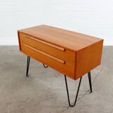Commode en teck vintage Buffet mcm hairpins années 60 années 70