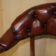 Chesterfield captain's armchair William IV in restored leather with hardwood.