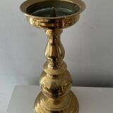 Antique candle holder in solid bronze