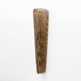 Pair of Modern Amber Murano Glass and Brass Sconces