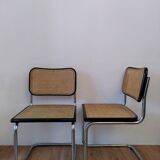 Pair of B32 chairs by Marcel Breuer, made in Italy.