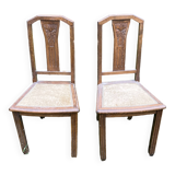 Paire de chaises ancienne en bois
