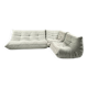 Modular Togo sofa in greige velvet by Ducaroy, Ligne Roset.