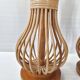 Pair of vintage rattan lamps 1960