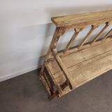 Patinated church pew