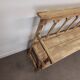 Patinated church pew