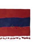 Minimalist Kilim, Red an Blue Perde from Eastern Anatolia, Turkey 3'4'' x 17'7''