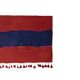 Minimalist Kilim, Red an Blue Perde from Eastern Anatolia, Turkey 3'4'' x 17'7''