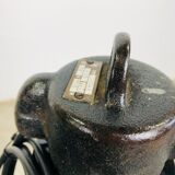 Large black enamelled factory lamp by elektrovit