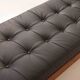 Danish mid century teak daybed in black leather, 1960s