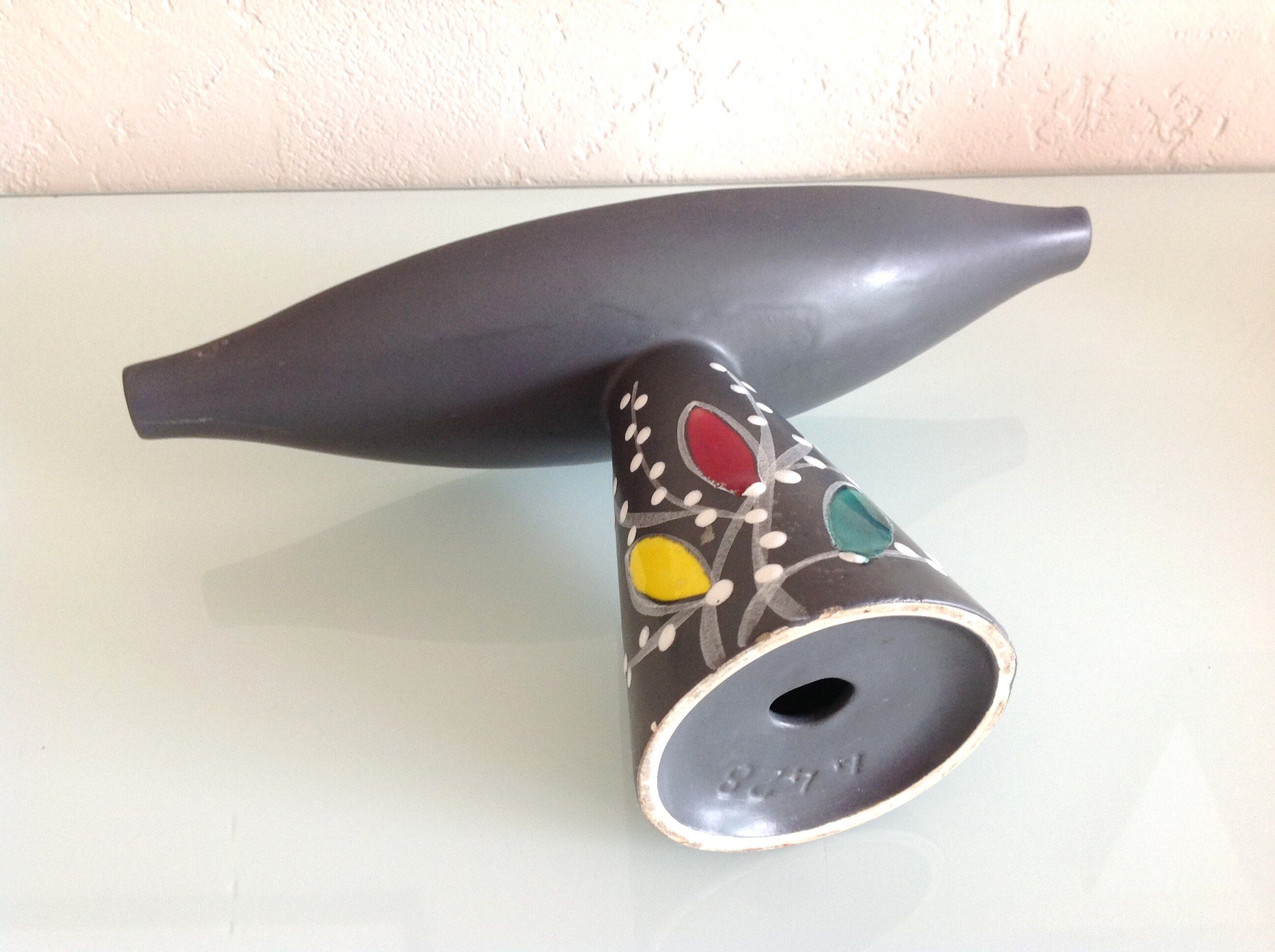 Chandelier in anthracite cermal style Scandinavian / vintage 50-60s