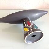 Chandelier in anthracite cermal style Scandinavian / vintage 50-60s