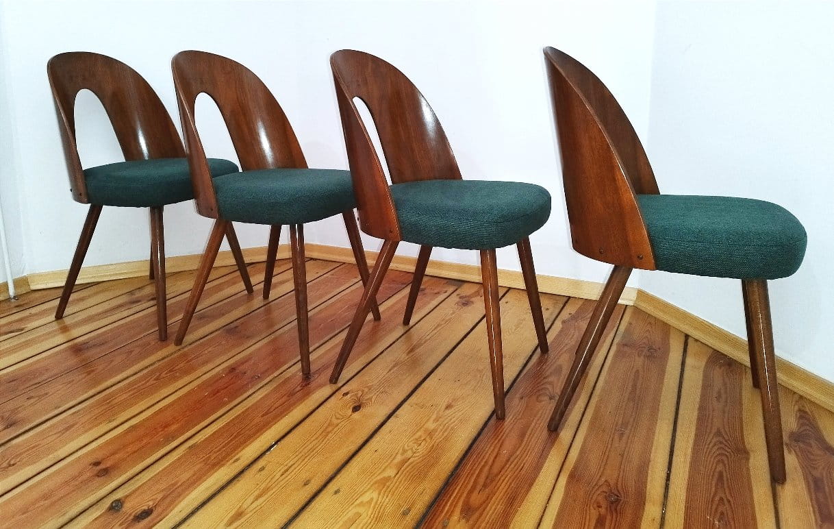 Set of four chairs, designed by A. Suman, Tatra Nabytok, Czechoslovakia, 60s