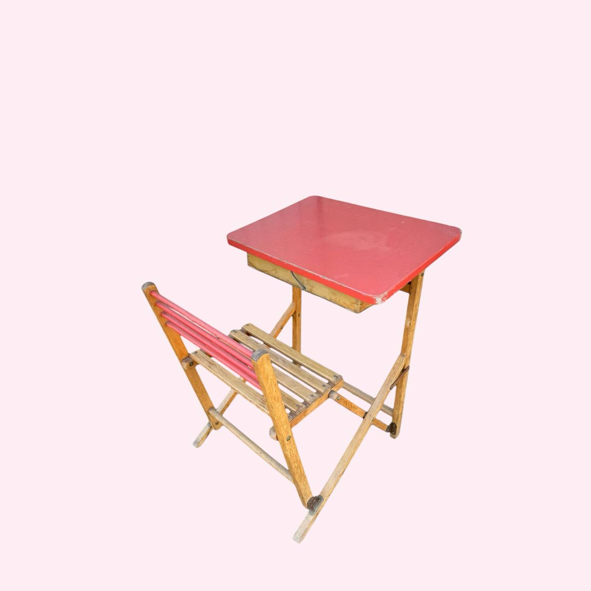 Bureau d’écolier pliable Plideal, années 1960