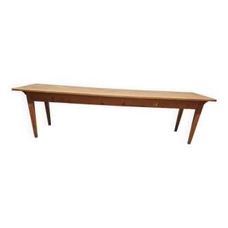 Large fir farmhouse table, 1960s