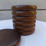 turned wooden box