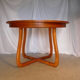 Scandinavian vintage extendable round table