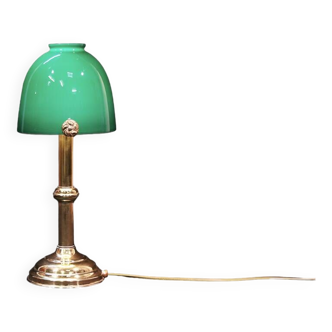 Lampe de bureau, double opaline