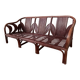 Pencil reed rattan bamboo coastal palm leaf bench sofa, Vivai del Sud 1970s