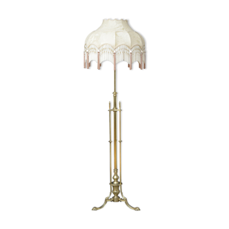 Edwardian brass standard lamp