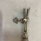 Silver duck sleeve clips, 19th century neck brace