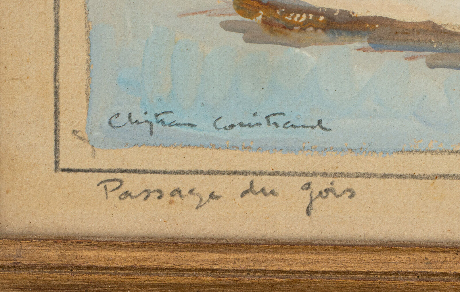 Watercolor on paper Christian Couillaud Noirmoutier The Passage of the Twentieth Gois