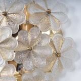 Lampe fleur en cristal Ernst Palme, années 1970