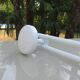 White lacquered metal wall coat rack, 3 hooks, 80s