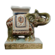 Ceramic elephant, green