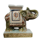 Ceramic elephant, green