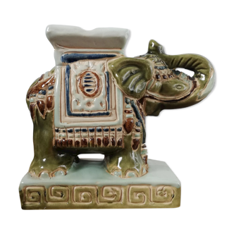 Ceramic elephant, green
