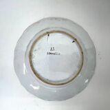 Old Grenoble earthenware plate, 19th century coachman decor