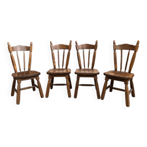suite de 4 chaises brutalistes