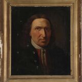 Antique Vintage Oil Portrait Painting of a Danish Gentleman, 19th Century