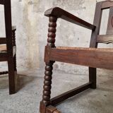 Paire de fauteuils néo-basque