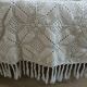 Plaid ancien en crochet fait main