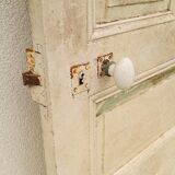 Old interior door painted wood handle vintage porcelain N°5