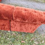 Modular velvet sofa bench 5 blocks