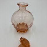 Pink glass decanter