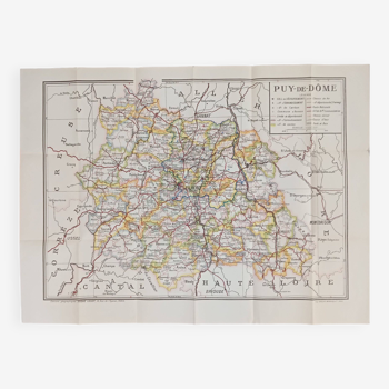 Poster / Map of Puy de Dôme