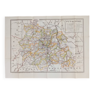 Poster / Map of Puy de Dôme