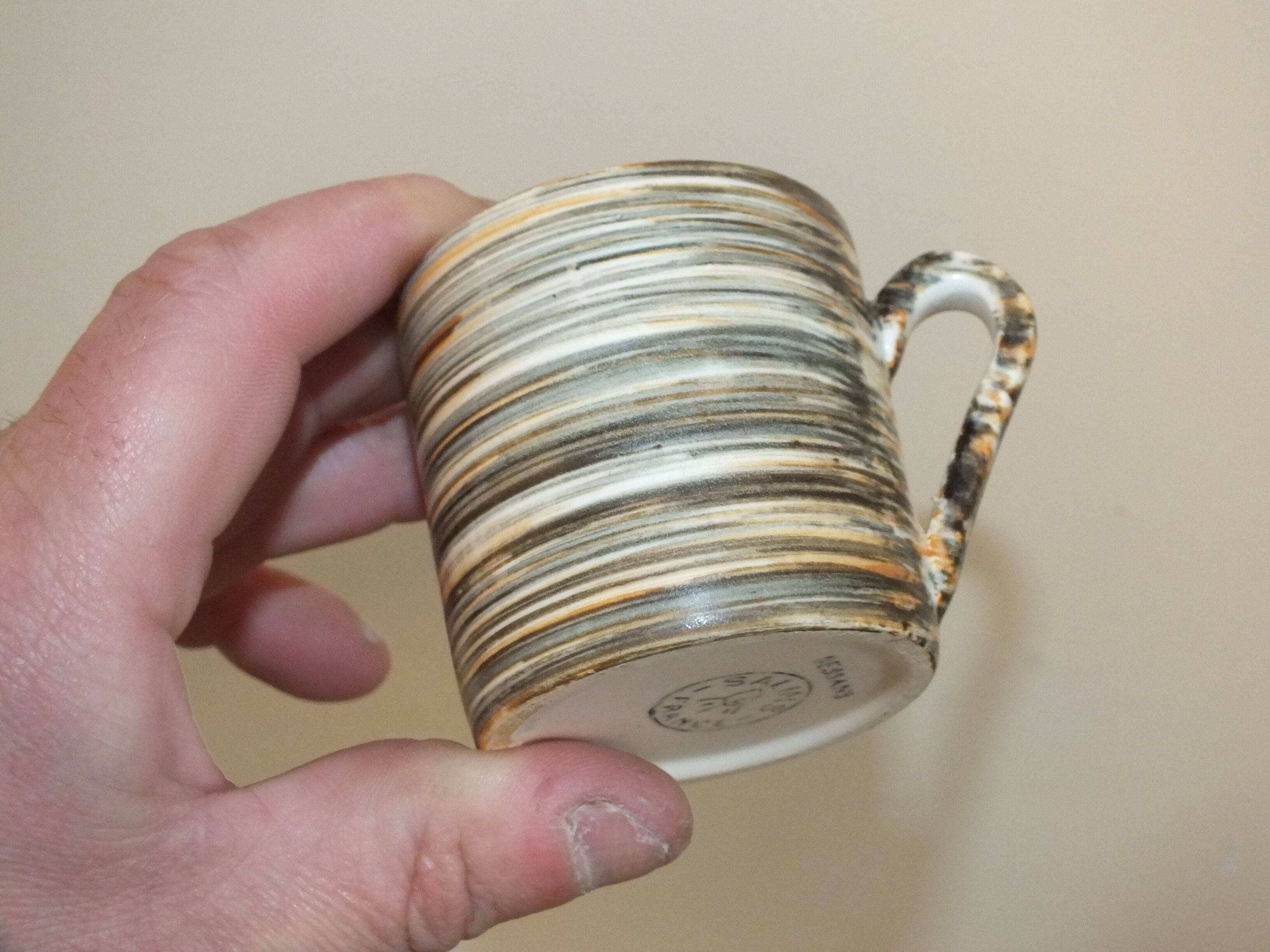 Set 4 vintage cups 60s Salins model Bessans