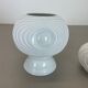 Ensemble de 2 vases OP Art en porcelaine originaux fabriqués par Royal Bavaria KPM Allemagne, années 1970