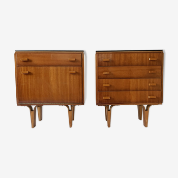 Pair of Nightstands, Novy Domov, Czechoslovakia, 1960s